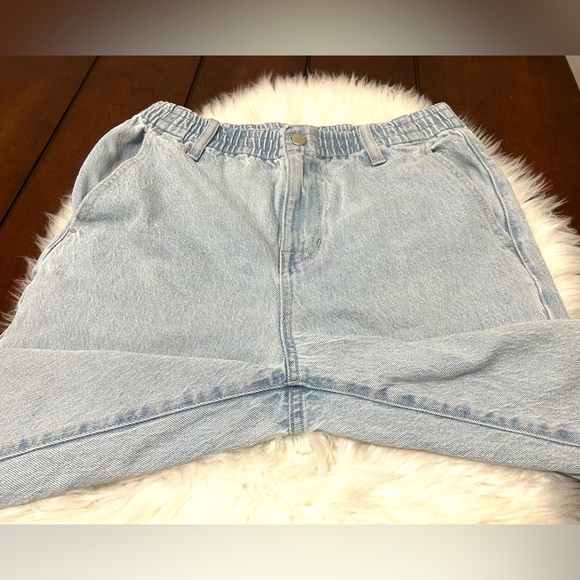 Madewell Size S Pull-On Balloon Jeans in Brittany Wash TENCEL Denim Edition Blue - Picture 9 of 16